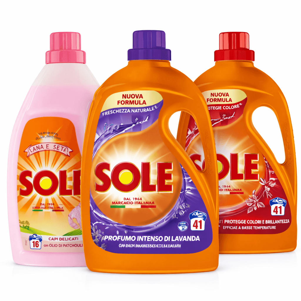 Течни перилни препарати Sole – Ефективно почистване и дълготрайна свежест