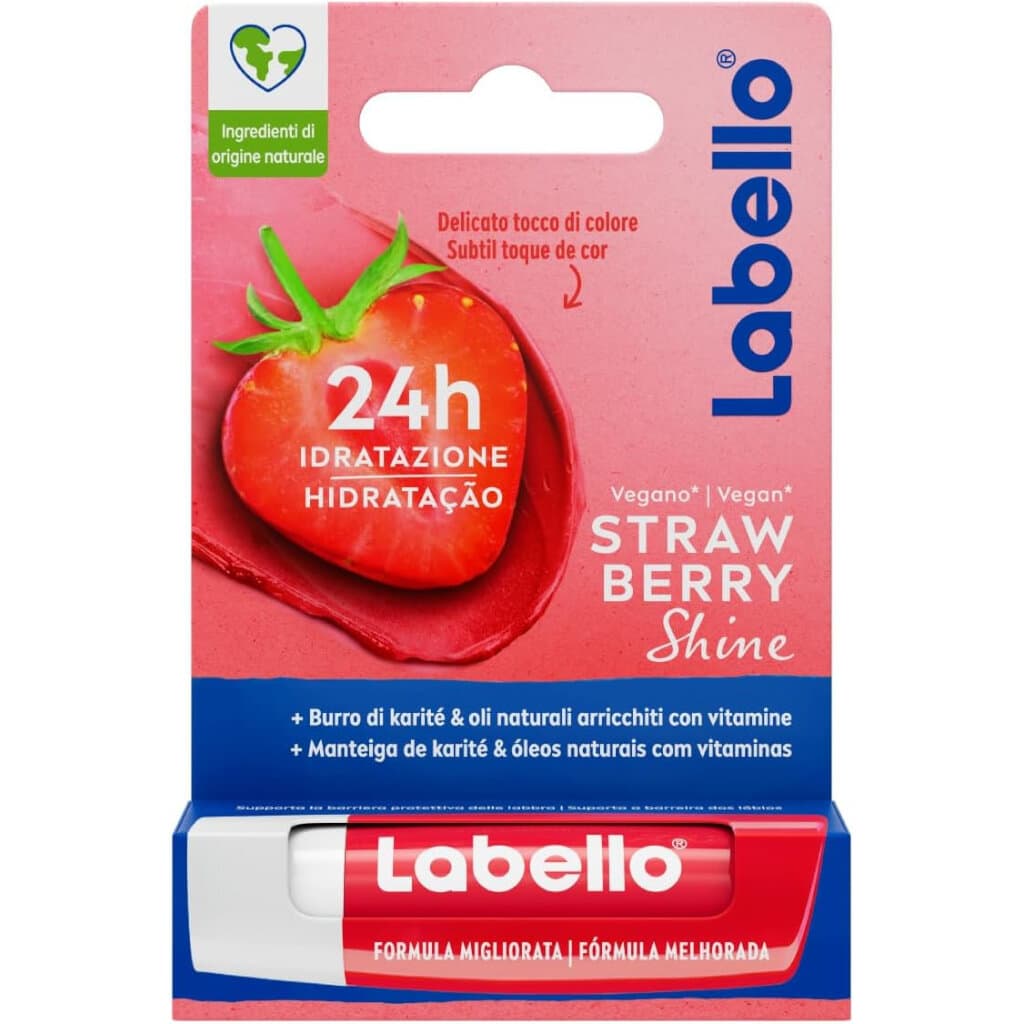 С редовната употреба на Labello Strawberry Shine, устните ви ще бъдат интензивно хидратирани, защитени от изсушаване и атмосферни влияния.