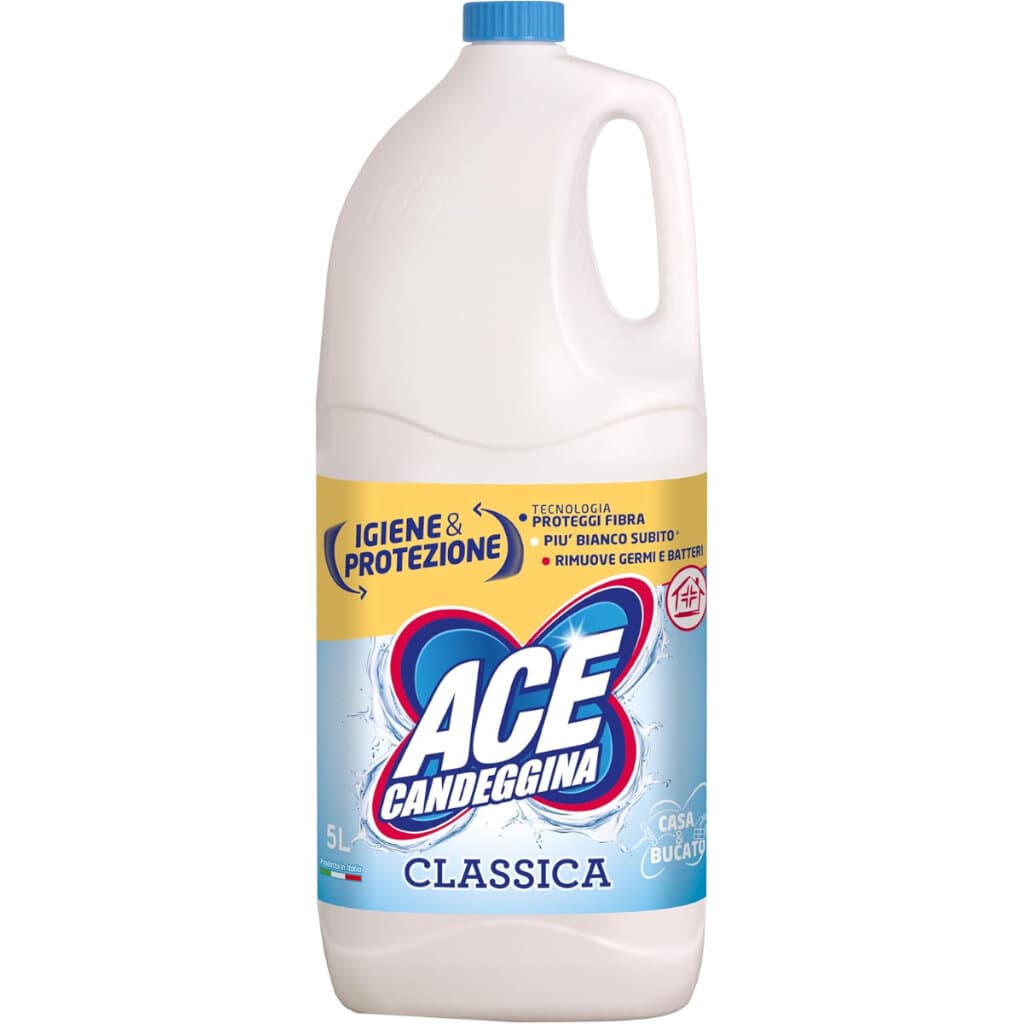 Опаковка на туба на ACE белина Classica (5 Л) с характерното лого и дизайн на продукта.
