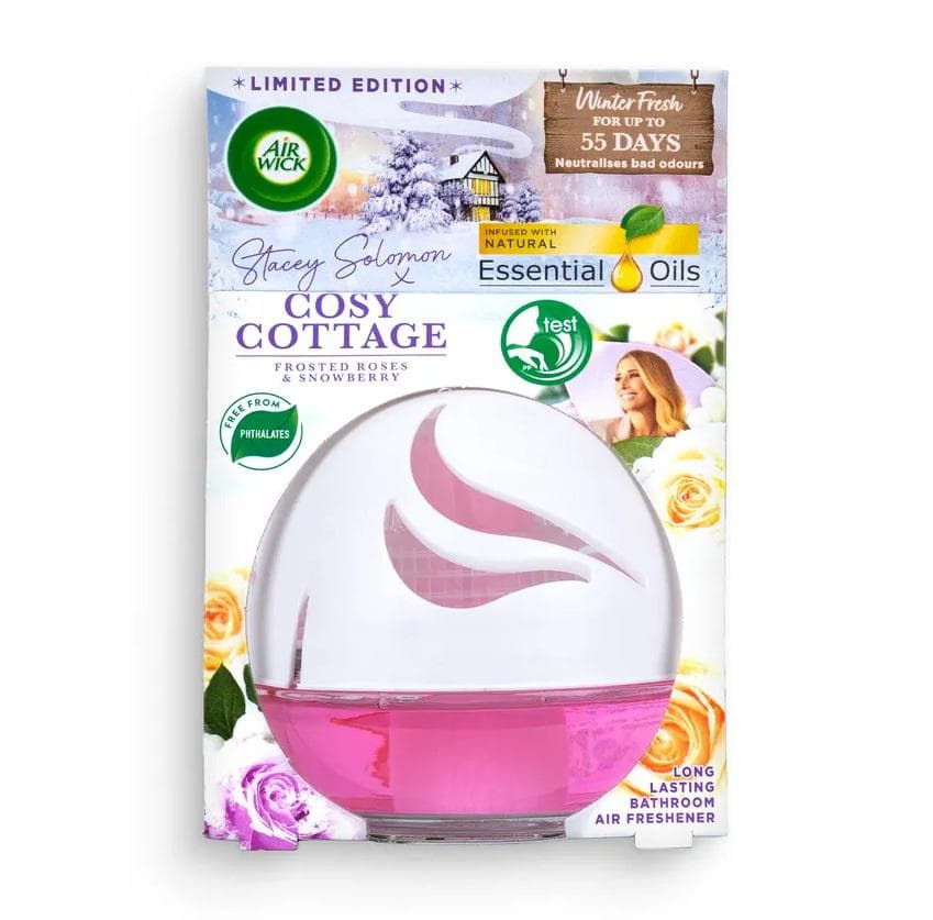 Air Wick Cosy Cottage Frosted Roses & Snowberry – предна опаковка 75 мл