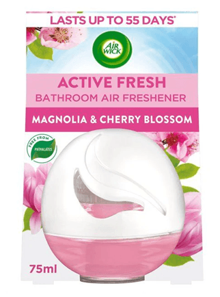 Air Wick Active Fresh Magnolia & Cherry Blossom 75 ml – предна страна на опаковката