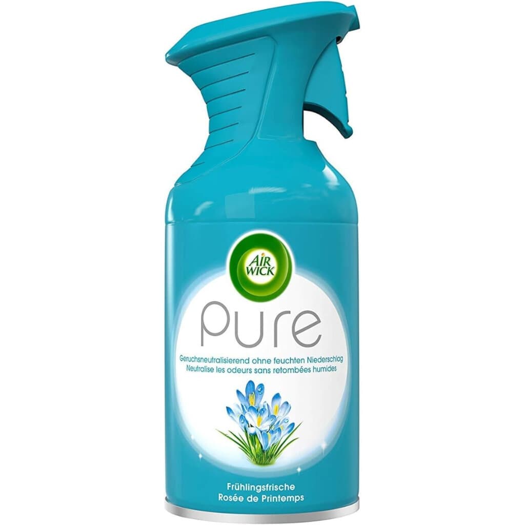 "Air Wick Pure Spray – Profumo Di Primavera: Предна страна на опаковката, показваща продукта с интензивен пролетен аромат."