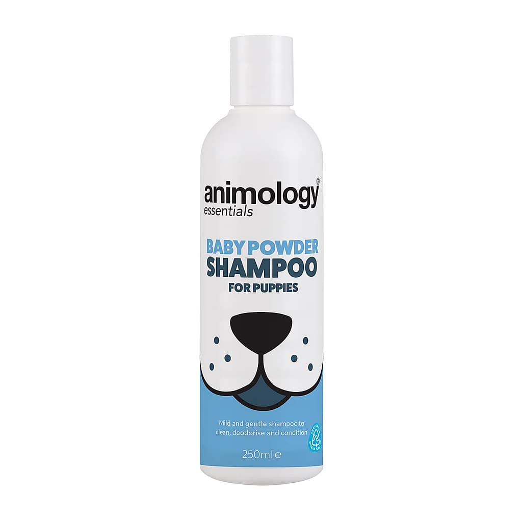 Animology Essentials Baby Powder Shampoo нежен шампоан за кученца с аромат на бебешка пудра 250 мл
