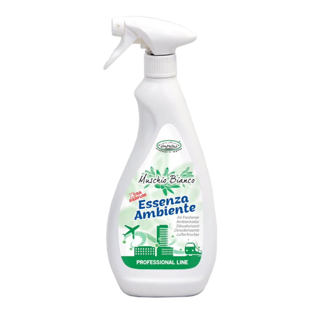 Air Essence Muschio Bianco в опаковка, ароматна есенция с дълготраен аромат на бял мускус.