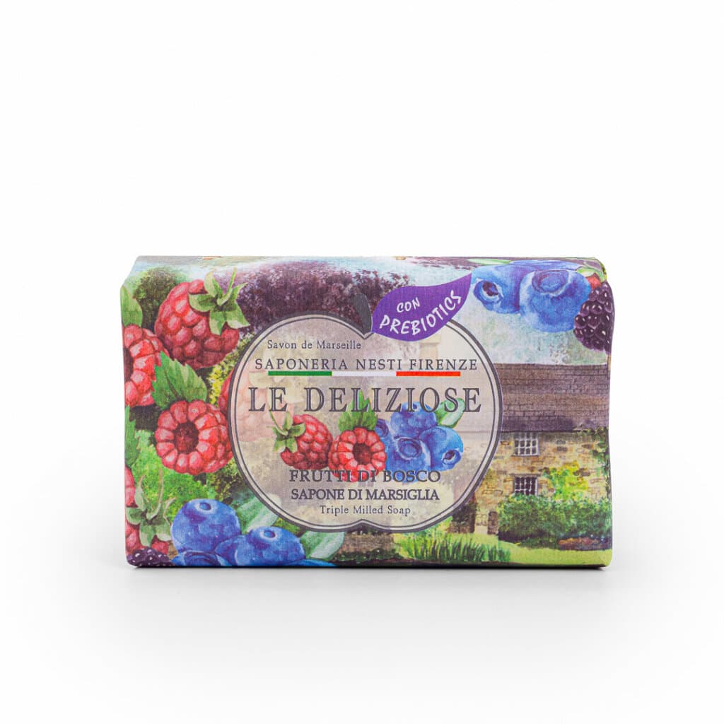 Nesti Dante Le Deliziose Frutti di Bosco Sapone Solido - 150g | Натурален сапун с горски плодове и пробиотици