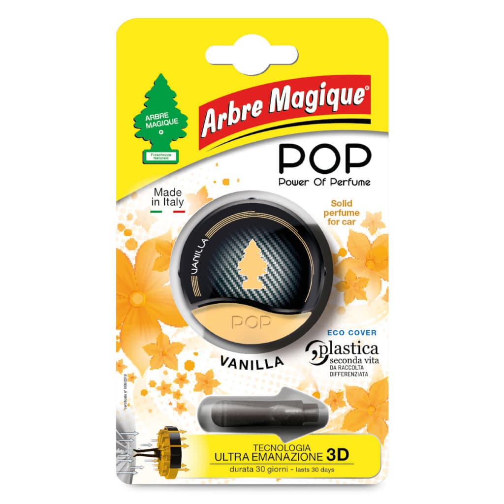 Опаковка на Arbre Magique Ароматизатор за Кола POP Ванилия.