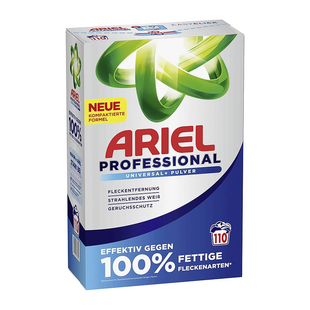 Ariel Professional Universal+ 110 пранета прах за бяло и устойчиво цветно пране