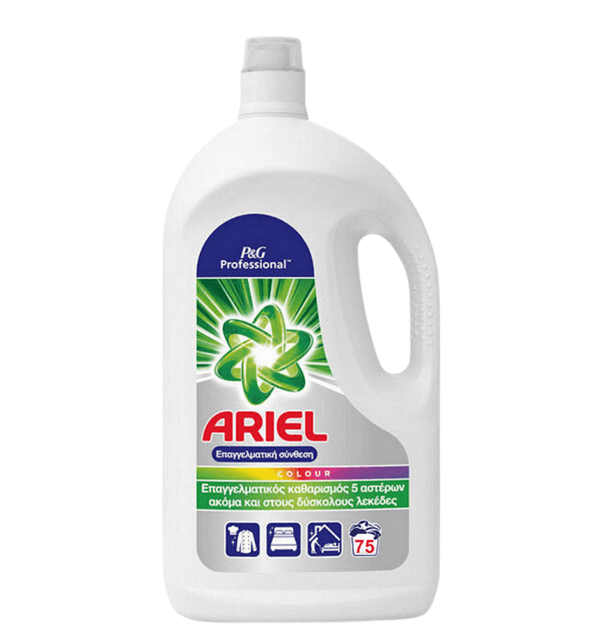 Ariel Professional Colour Liquid 3.75 л – преден изглед на бутилката
