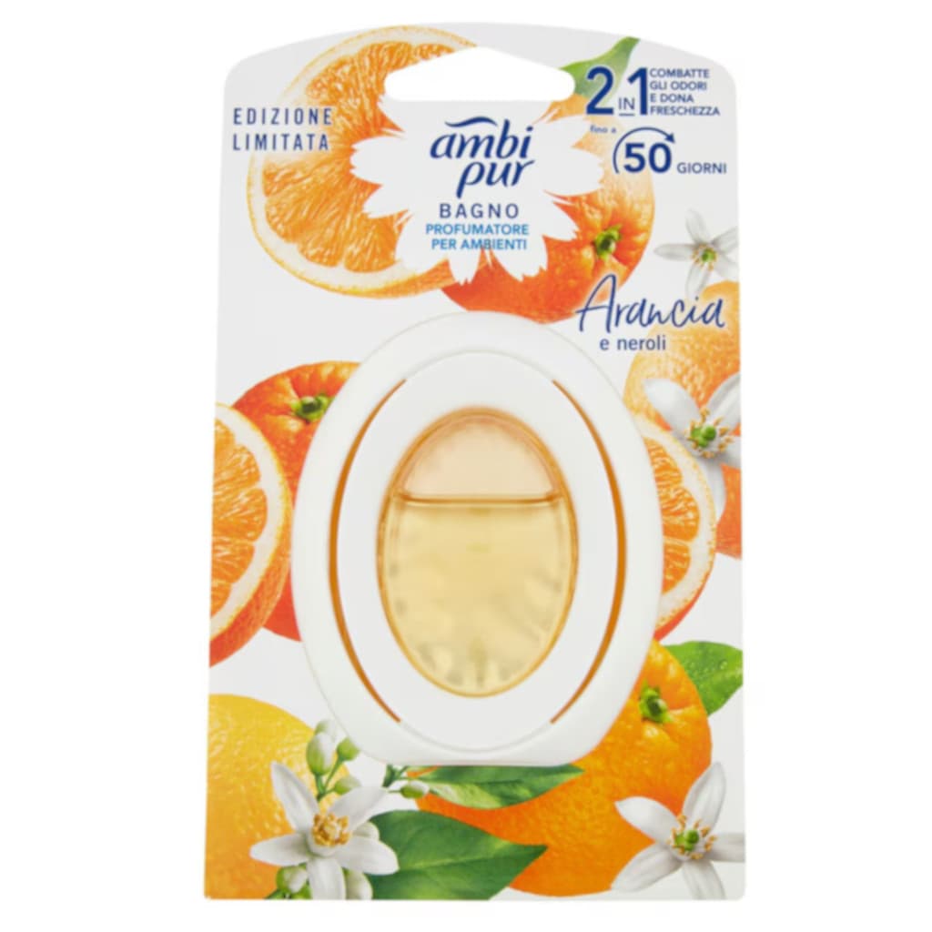 "Ambi Pur Profumatore Bagno Arancia e Neroli – Опаковка, предна страна"