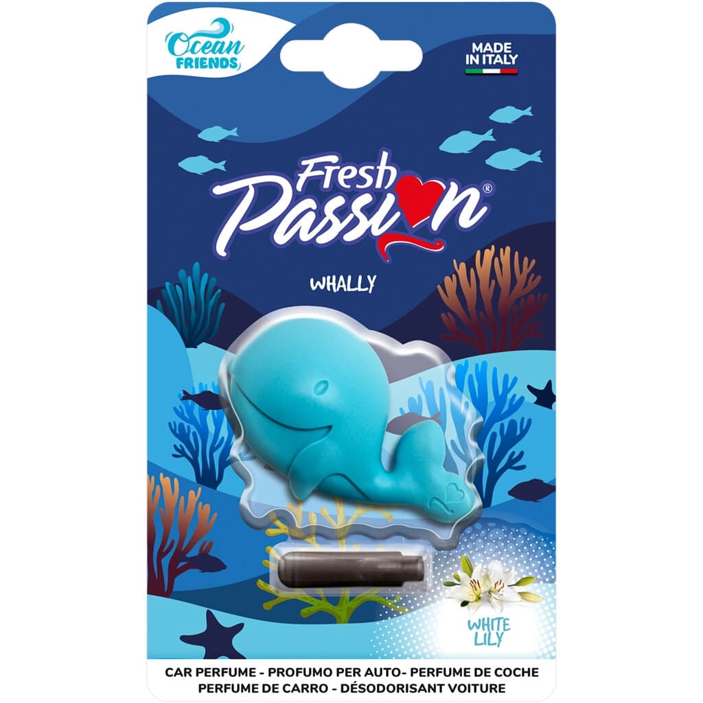 Fresh Passion Ocean Whally – Компактен ароматизатор за кола с морски аромат.