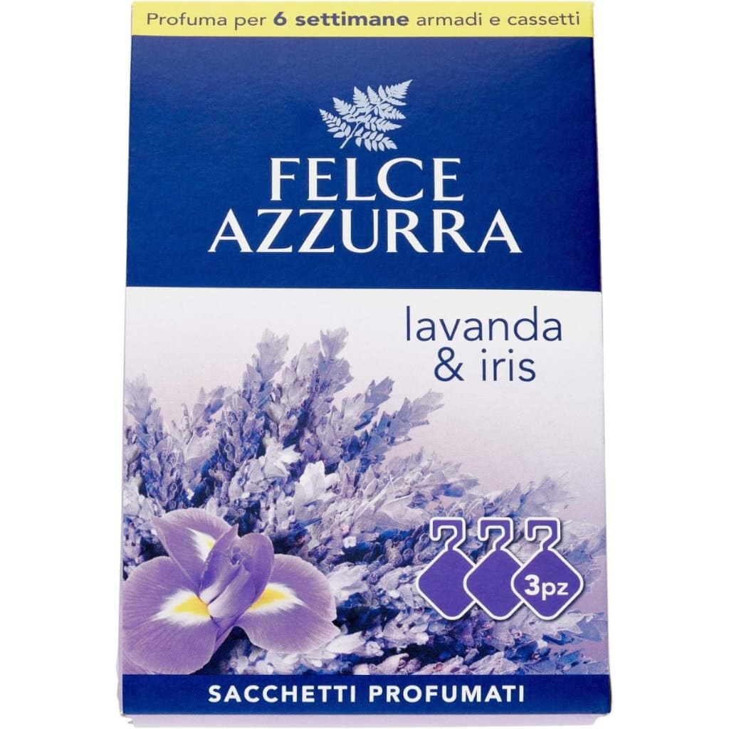 Felce Azzurra – Ароматизирани торбички "Лавандула и Ирис" – Преден изглед на опаковката.