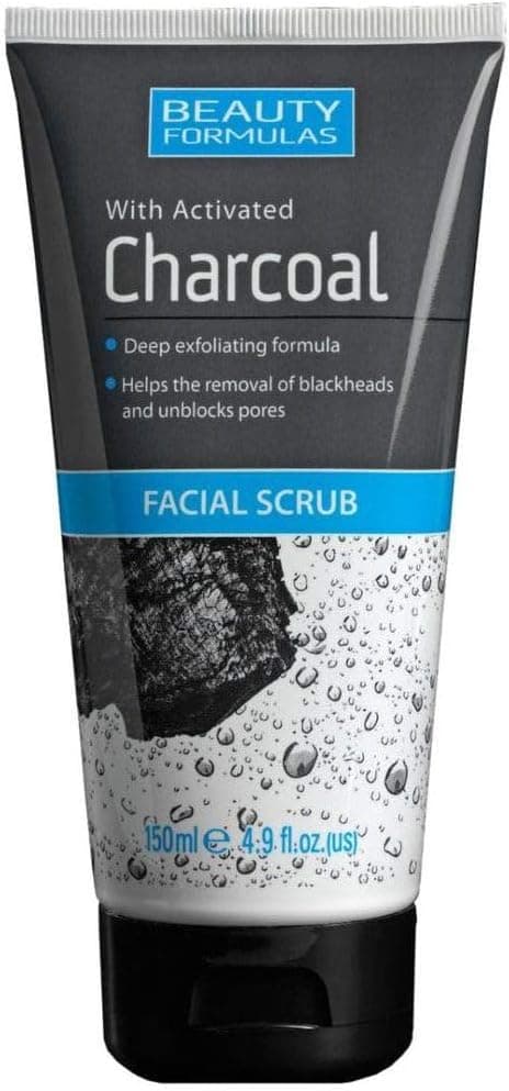 Beauty Formulas Charcoal Facial Scrub 150 мл – ексфолиант с активен въглен (предна страна)