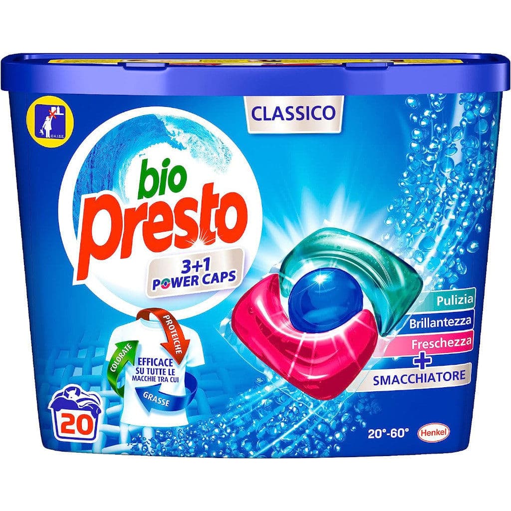 bio Presto Капсули за Бяло и Цветно Пране 20 бр
