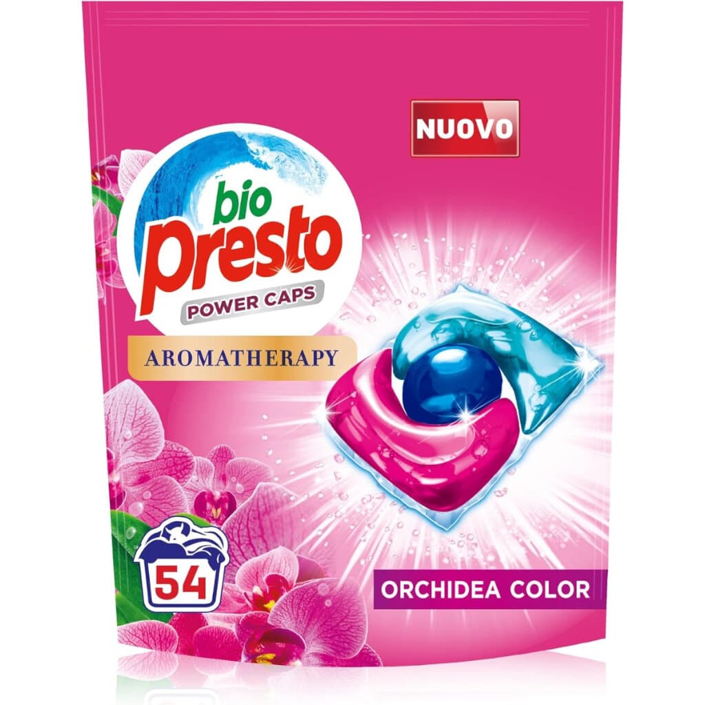 Опаковка на Bio Presto Powercaps с логото и основна информация.
