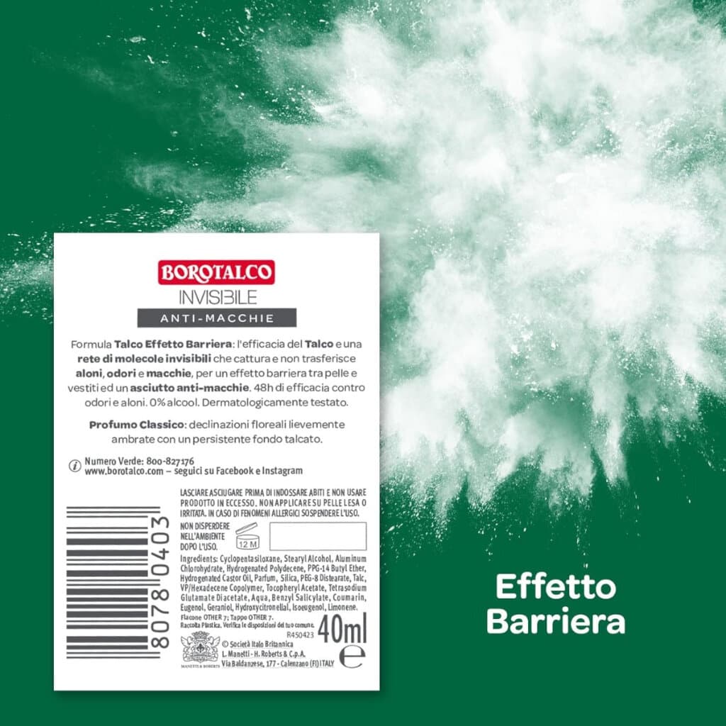 "Borotalco Deodorante Vapo Invisible 75ml – Инструкции за употреба и информация за продукта"