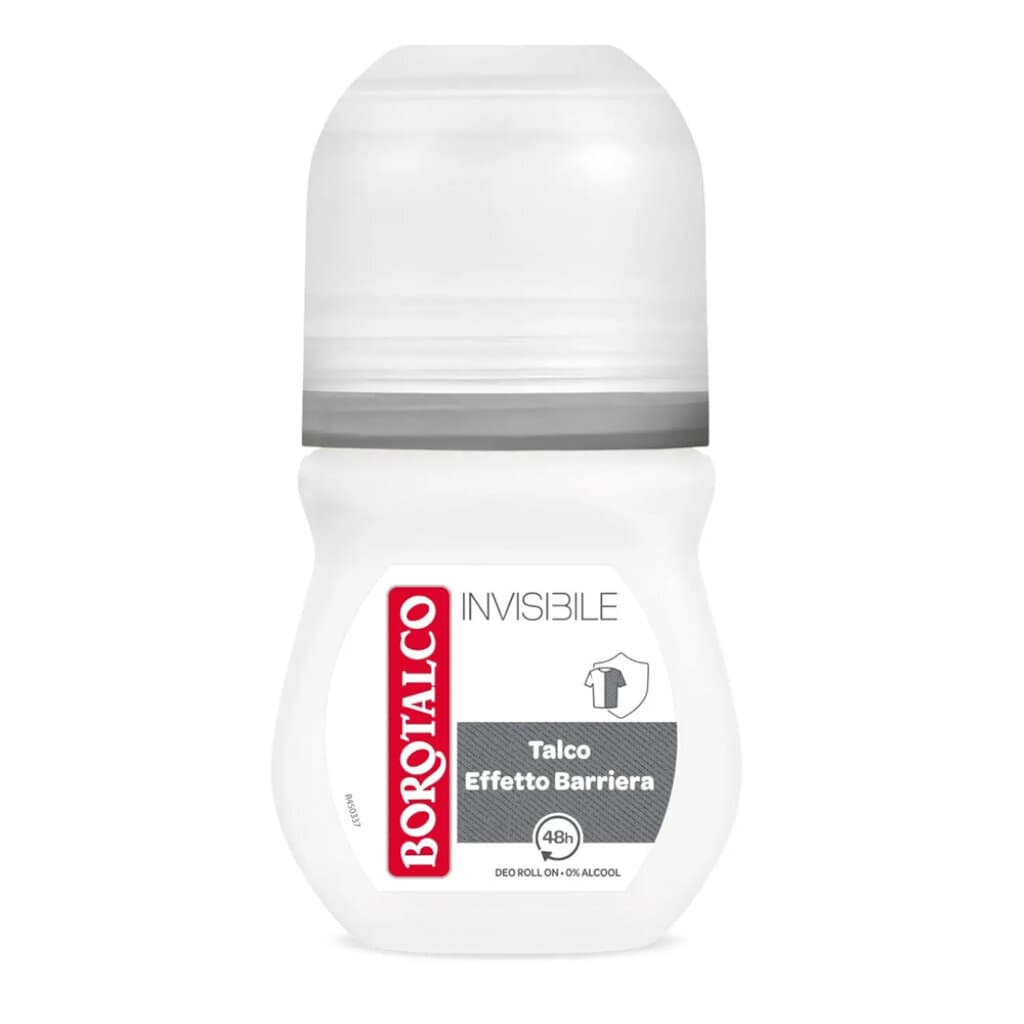 Borotalco Deodorante Roll On Talco Effetto Barriera 50ml – Предна страна на опаковката"