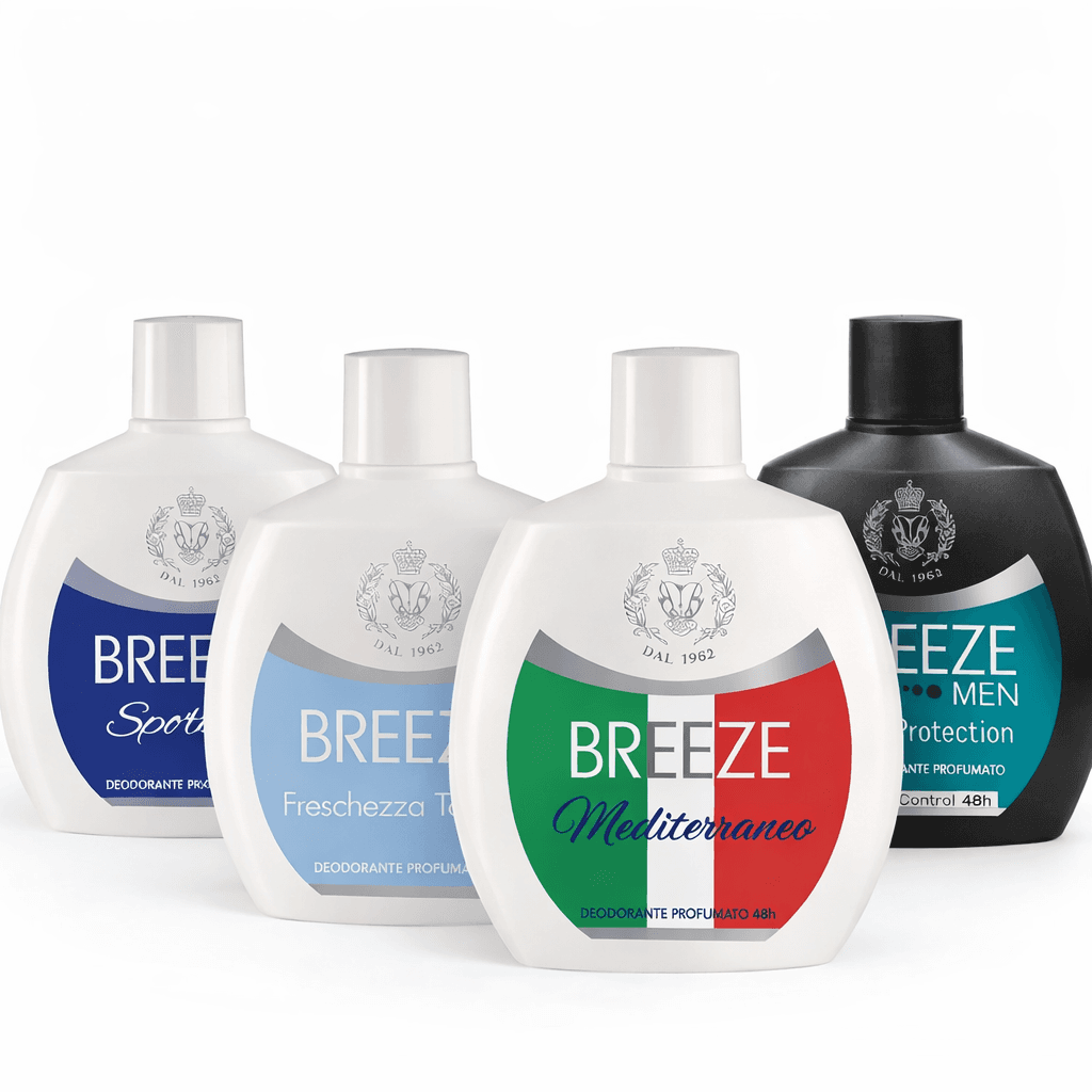 Breeze Squeeze Дезодоранти от Италия против потене и миризми - богат избор от аромати