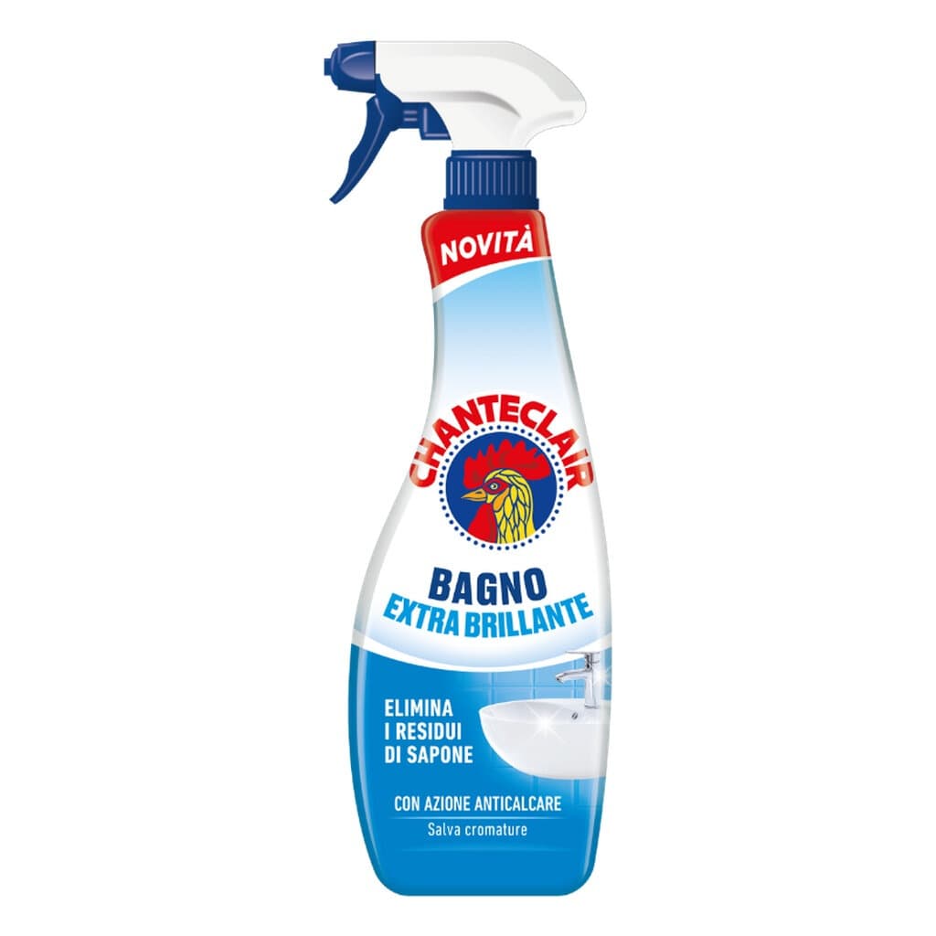 Опаковка и преден изглед на Chanteclair Bagno Spray : Ефективен Спрей за Почистване на Бани