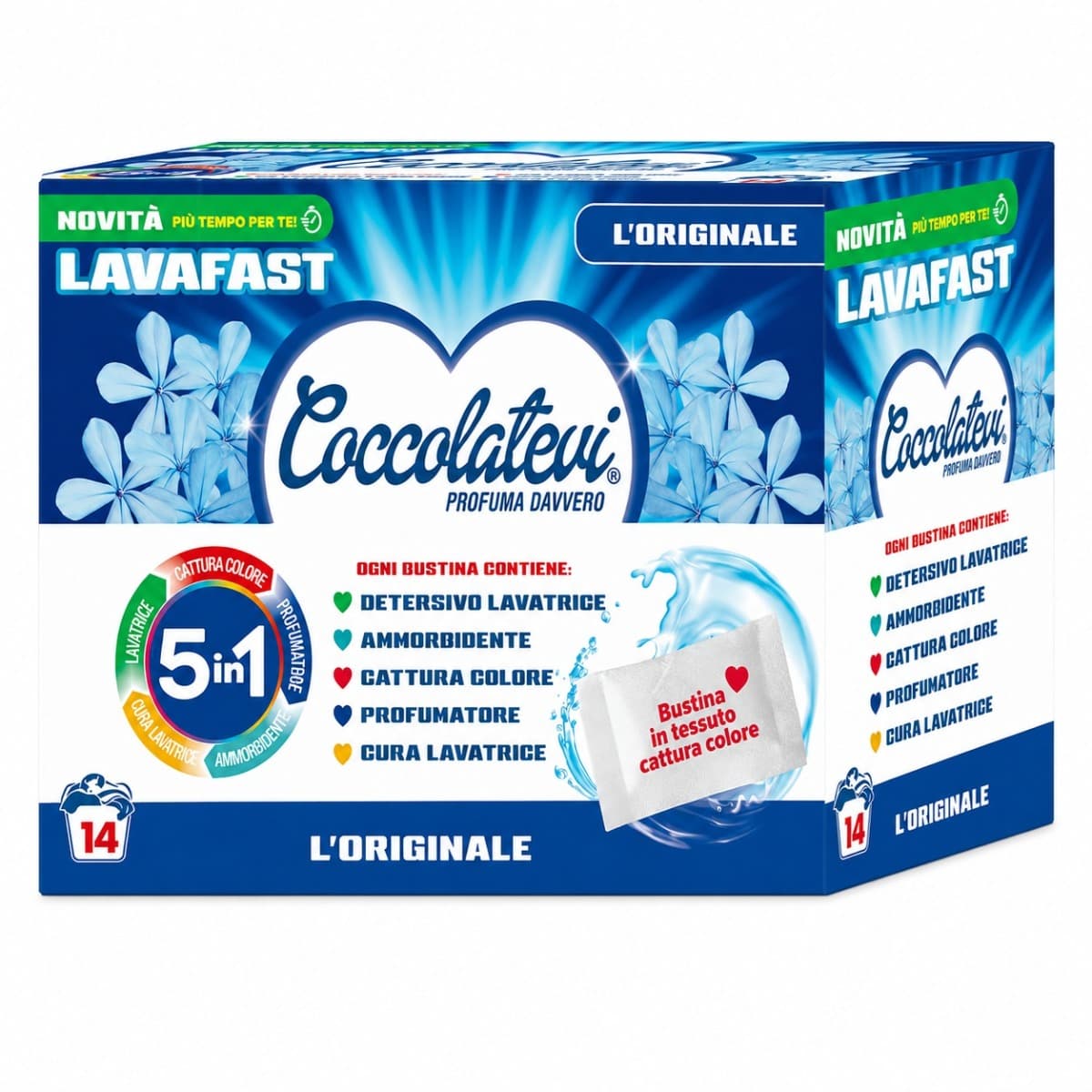Coccolatevi Lavafast 5 in 1 L’Originale моно-дозови сашета за пране – 14 броя