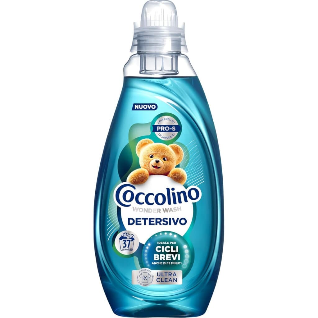 Coccolino Wonder Wash Ultra Clean – Течен препарат за пране – Предна страна на бутилката.