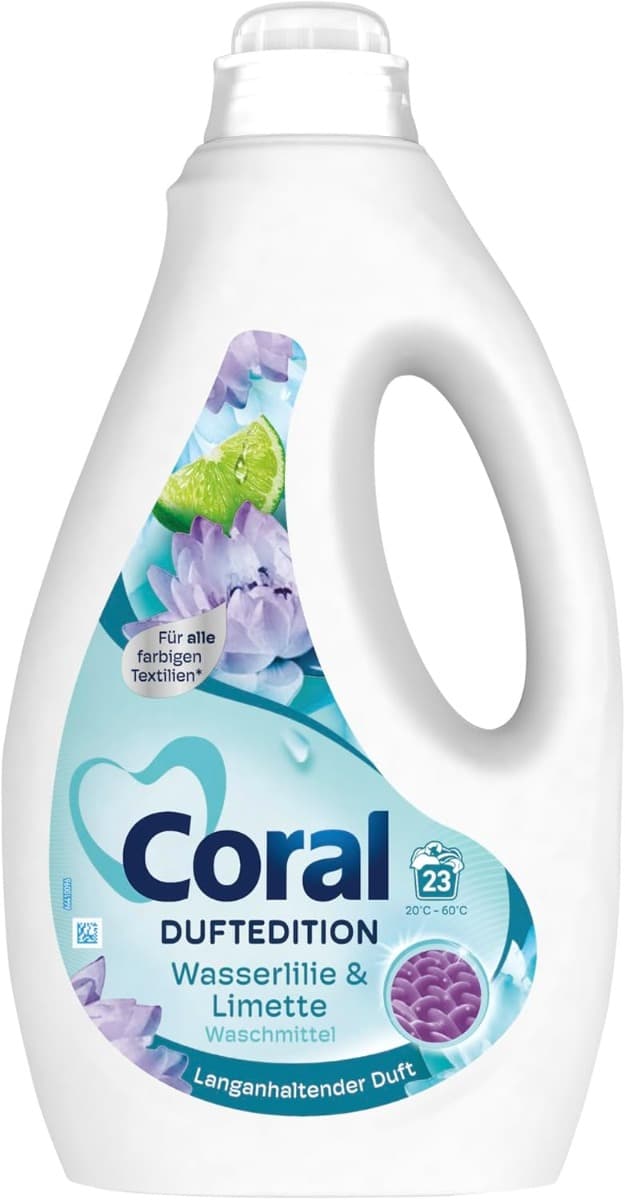 Coral Color Flüssigwaschmittel Wasserlilie & Limette – предна страна