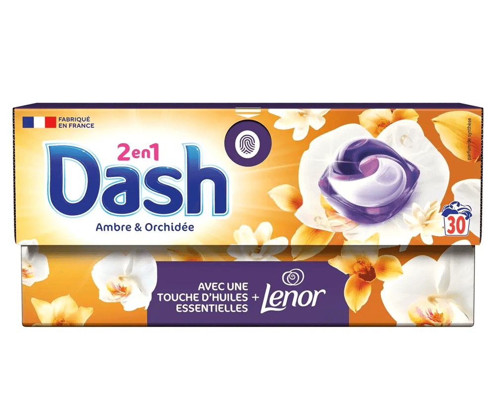 Опаковка Dash PODS Кехлибар & Орхидея 30 капсули