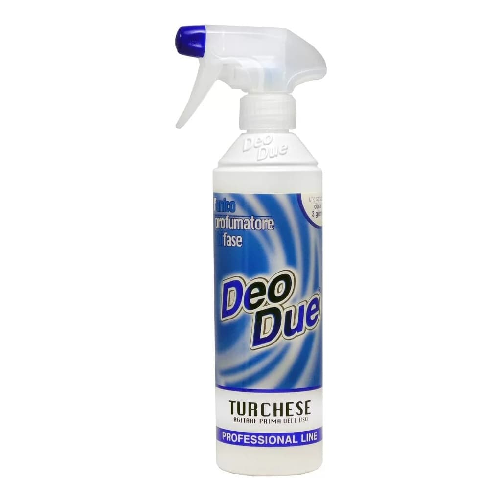 Deo Due Professional Line Turchese двуфазен ароматизатор и неутрализатор на миризми с морски и флорален аромат 500 мл
