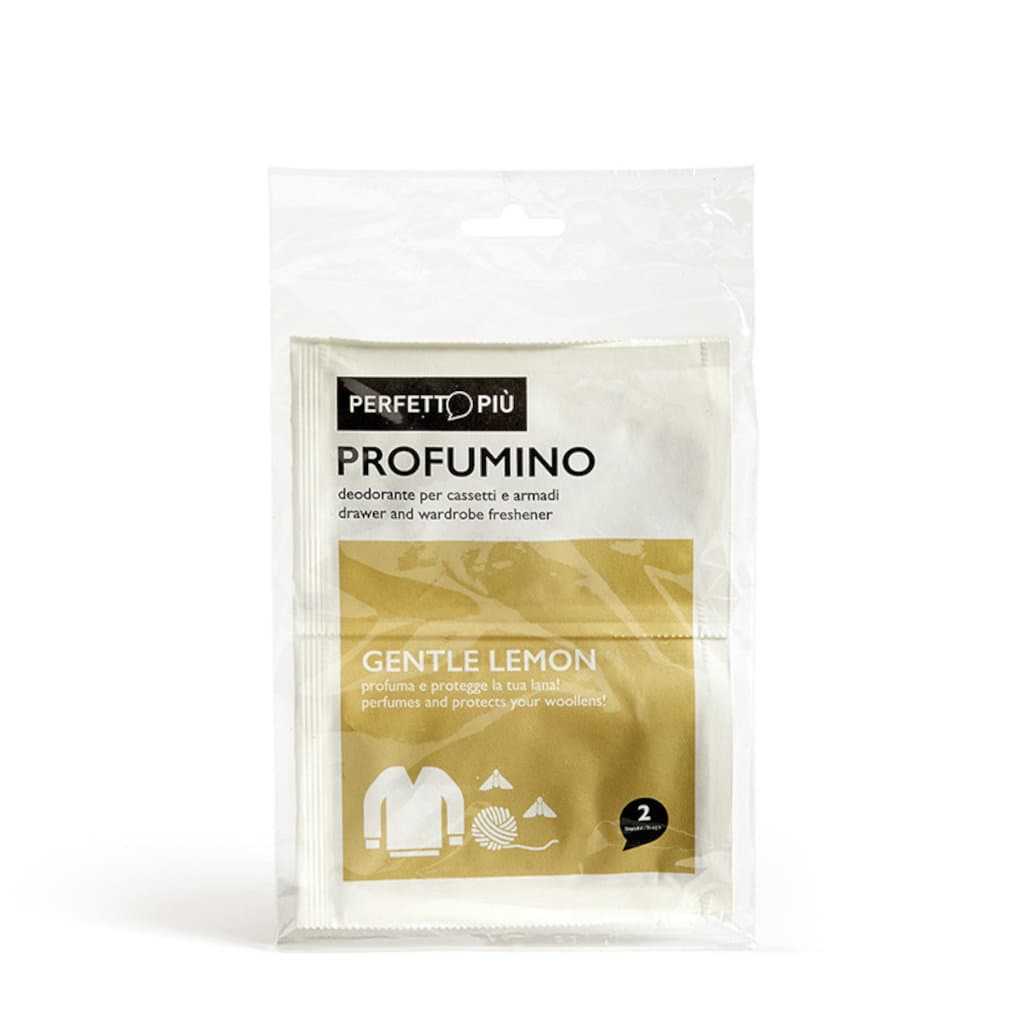Опаковка на Perfetto Profumino Protezione Lana с аромат на нежен лимон.