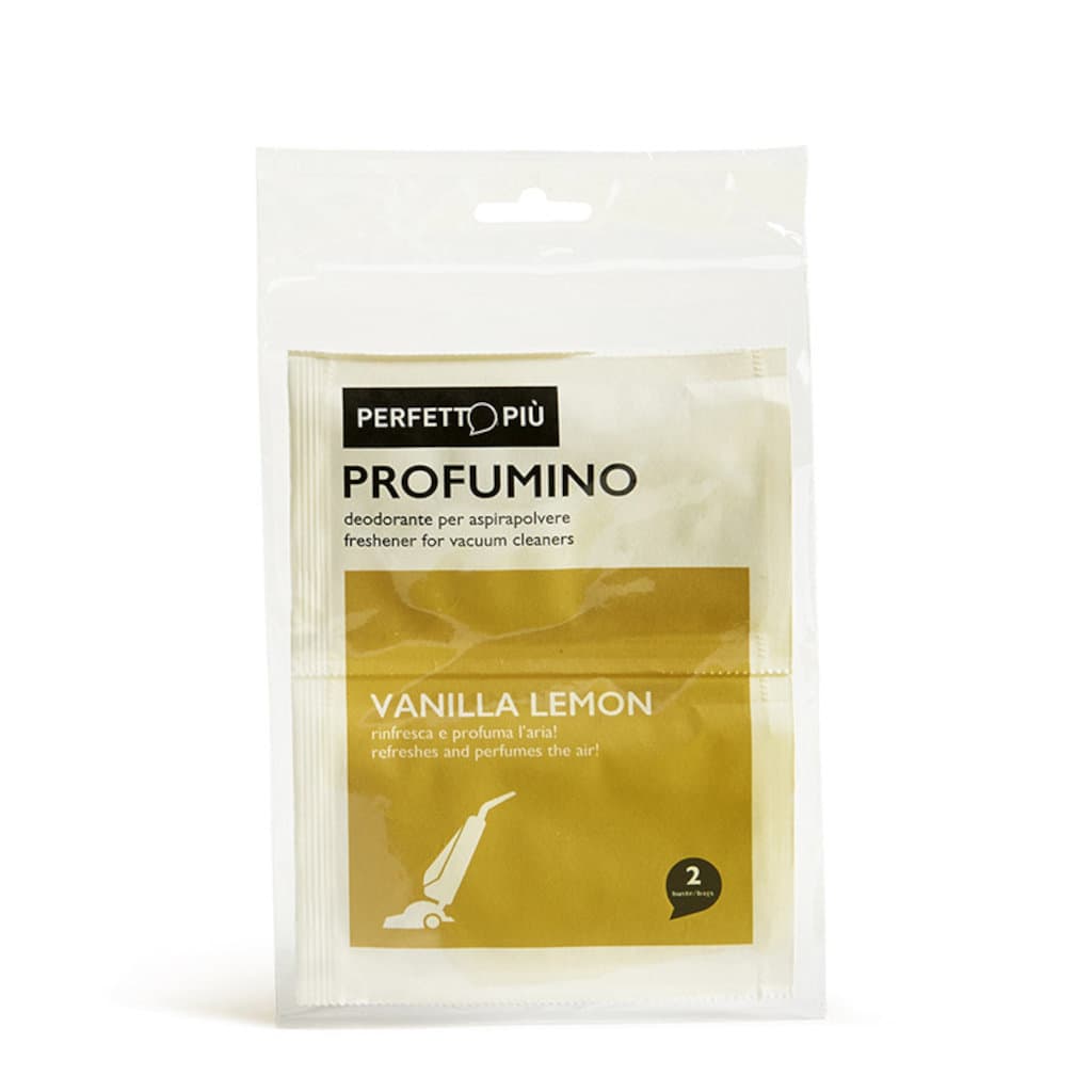 Опаковка на Perfetto Profumino Aspirapolvere с аромат на ванилия и лимон.