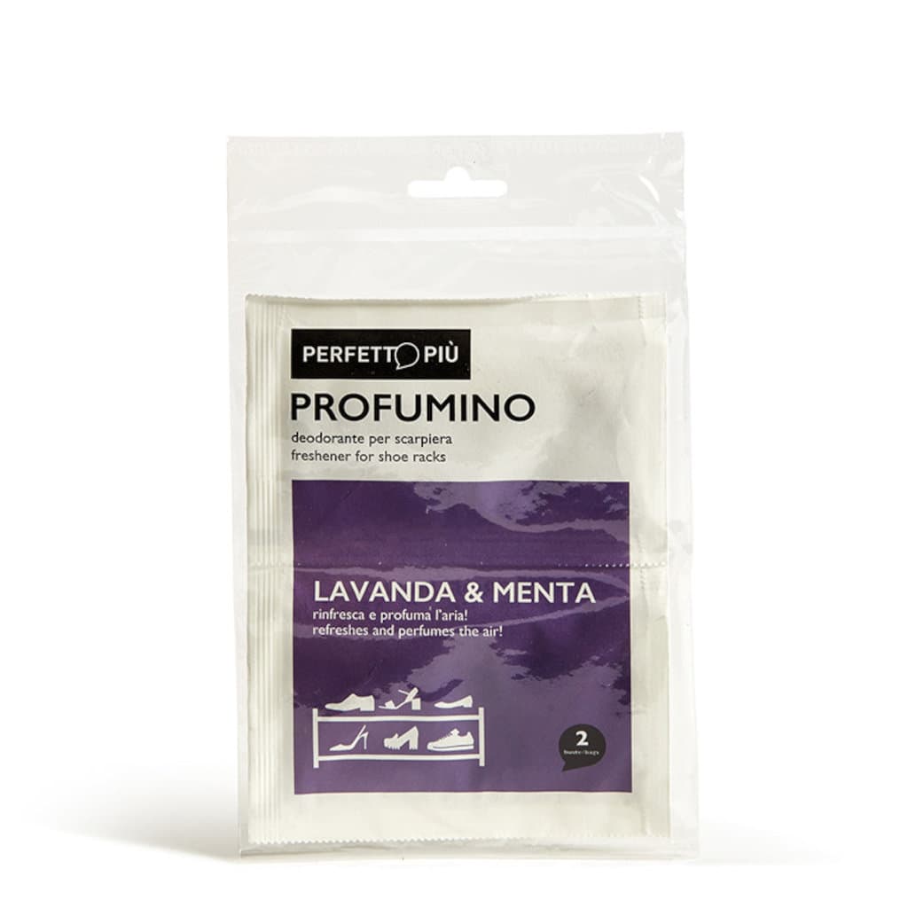 Опаковка на Perfetto Profumino Scarpiera с основна информация.