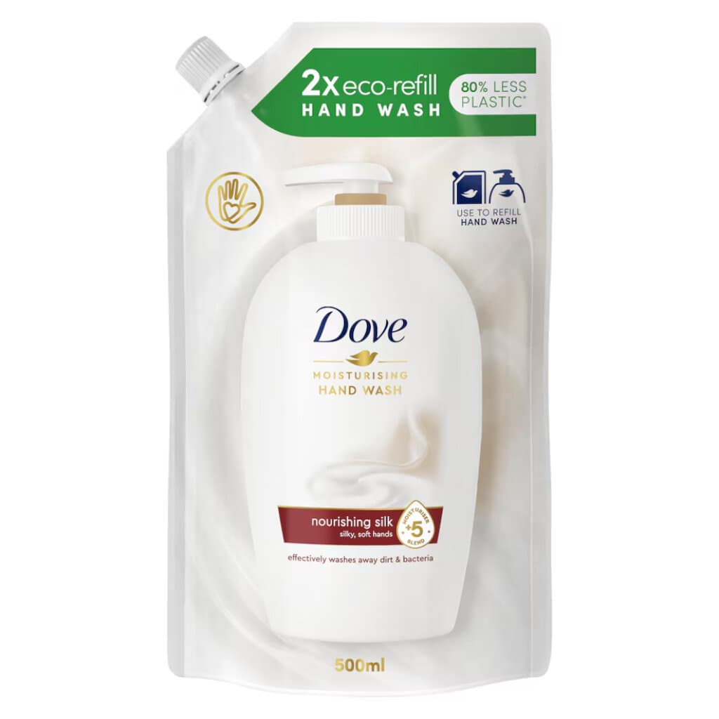 Dove Detergente Cremoso Seta – Крем-сапун с аромат на синя орхидея в 500 мл опаковка.