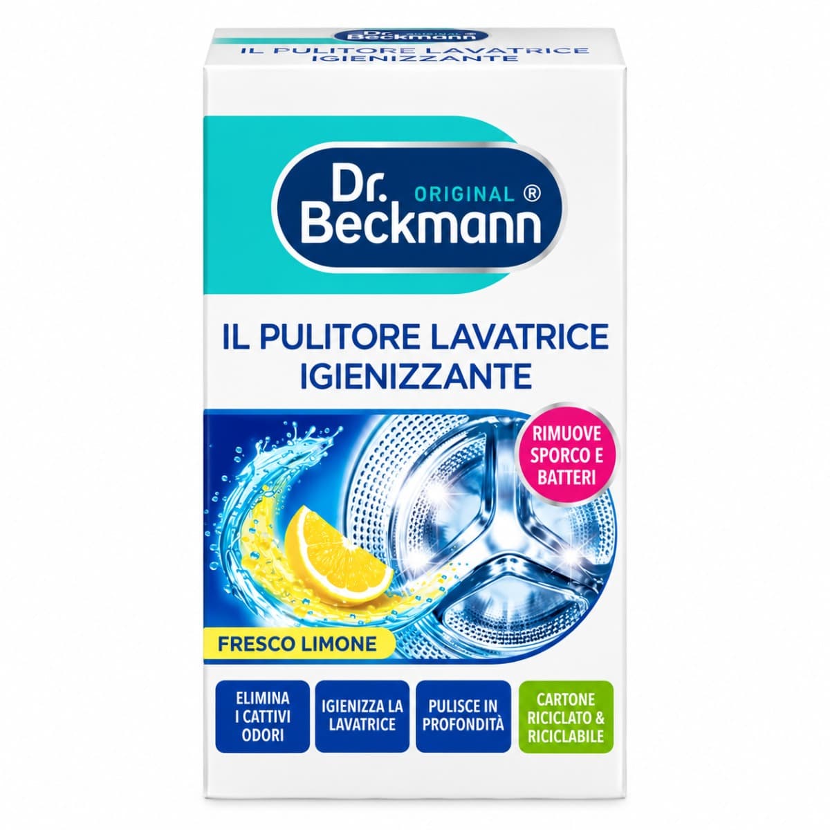 Dr. Beckmann Il Pulitore Lavatrice Igienizzante Fresco Limone препарат за почистване на пералня 250 г