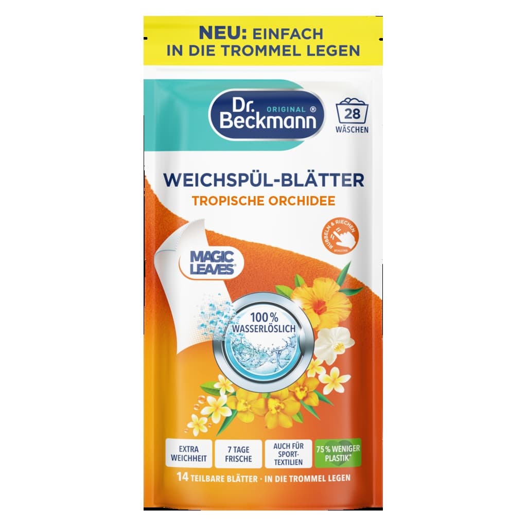 Dr. Beckmann Magic Leaves Листчета Омекотител Tropical Orchid 28 пр