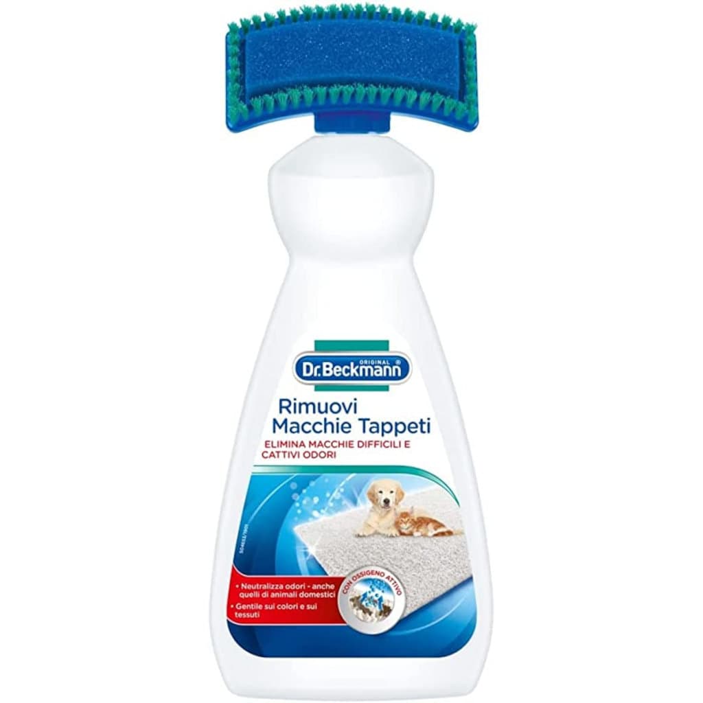 Dr. Beckmann Carpet Stain Remover в опаковка, показваща предната страна с основна информация.