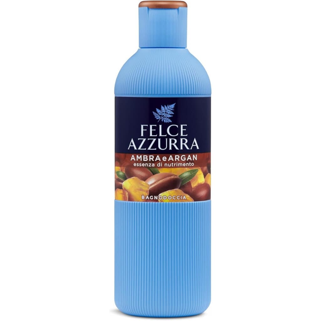 Felce Azzurra Bagnodoccia Ambra e Argan – Предна страна на опаковката"