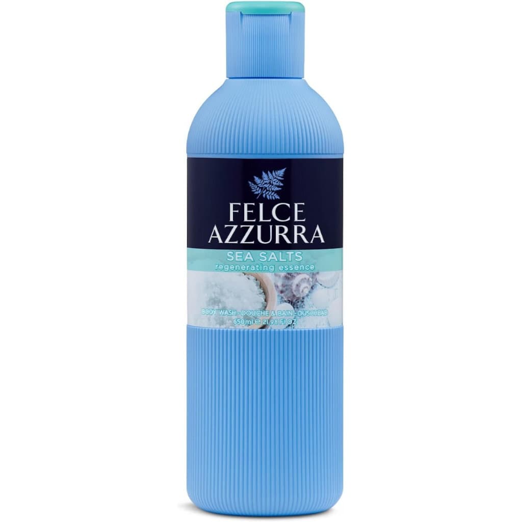 Felce Azzurra – Душ гел "Морски соли" 650 мл – Преден изглед на опаковката.