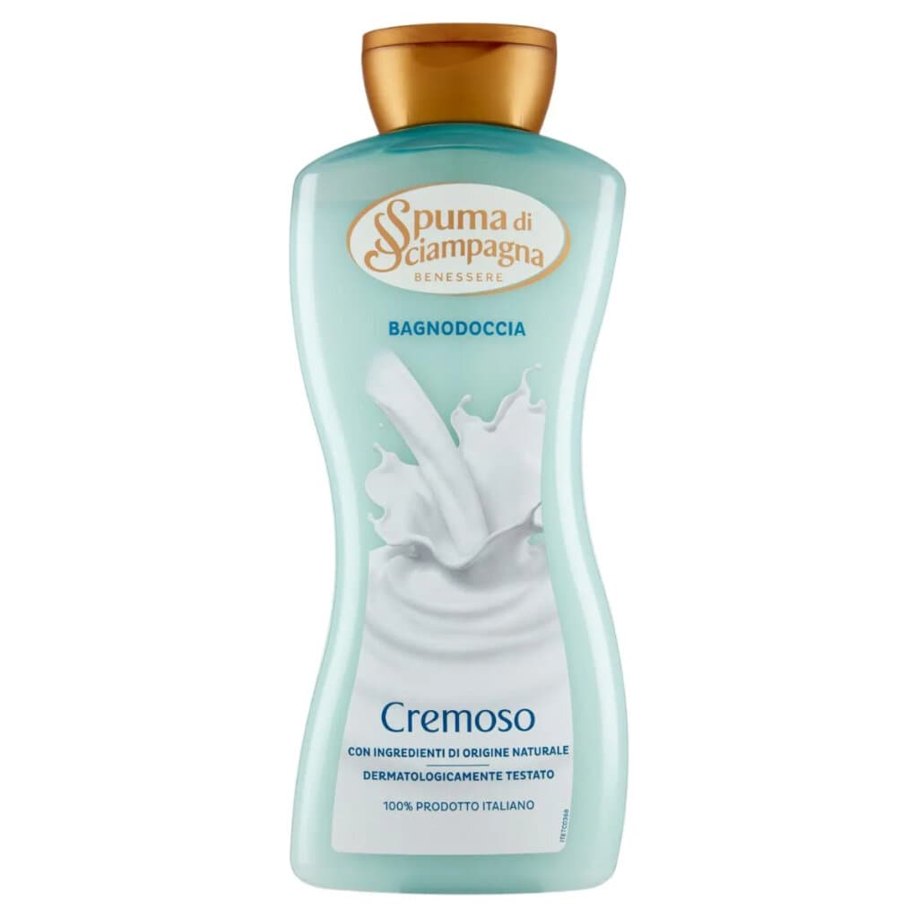 Spuma di Sciampagna Benessere Bagnodoccia Cremoso – 650 мл – Преден изглед на опаковката с информация за продукта.