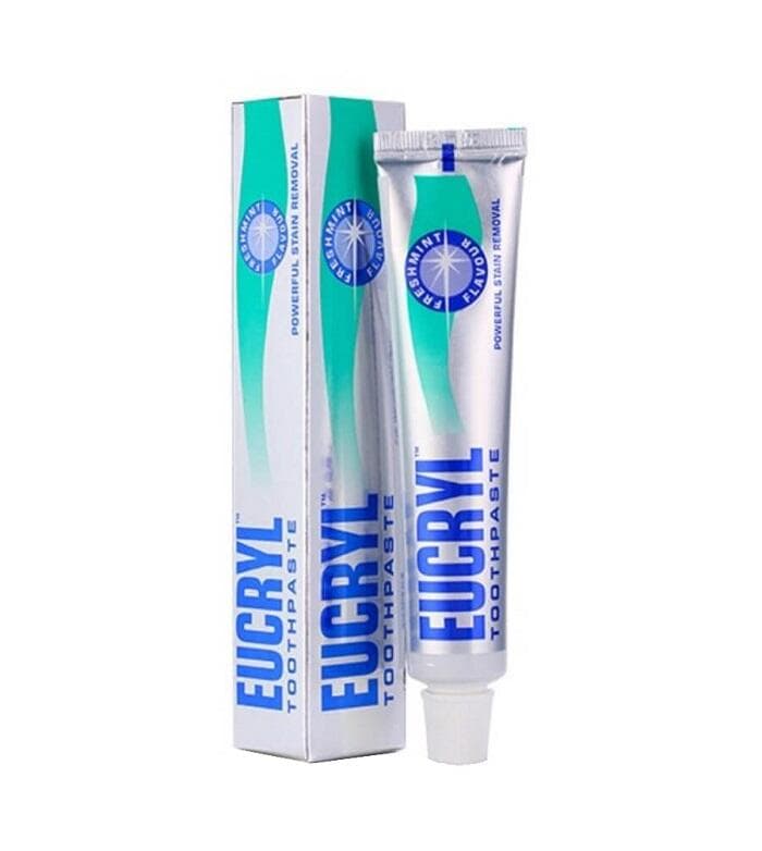 Eucryl избелваща паста за зъби – опаковка toothpaste tube and box