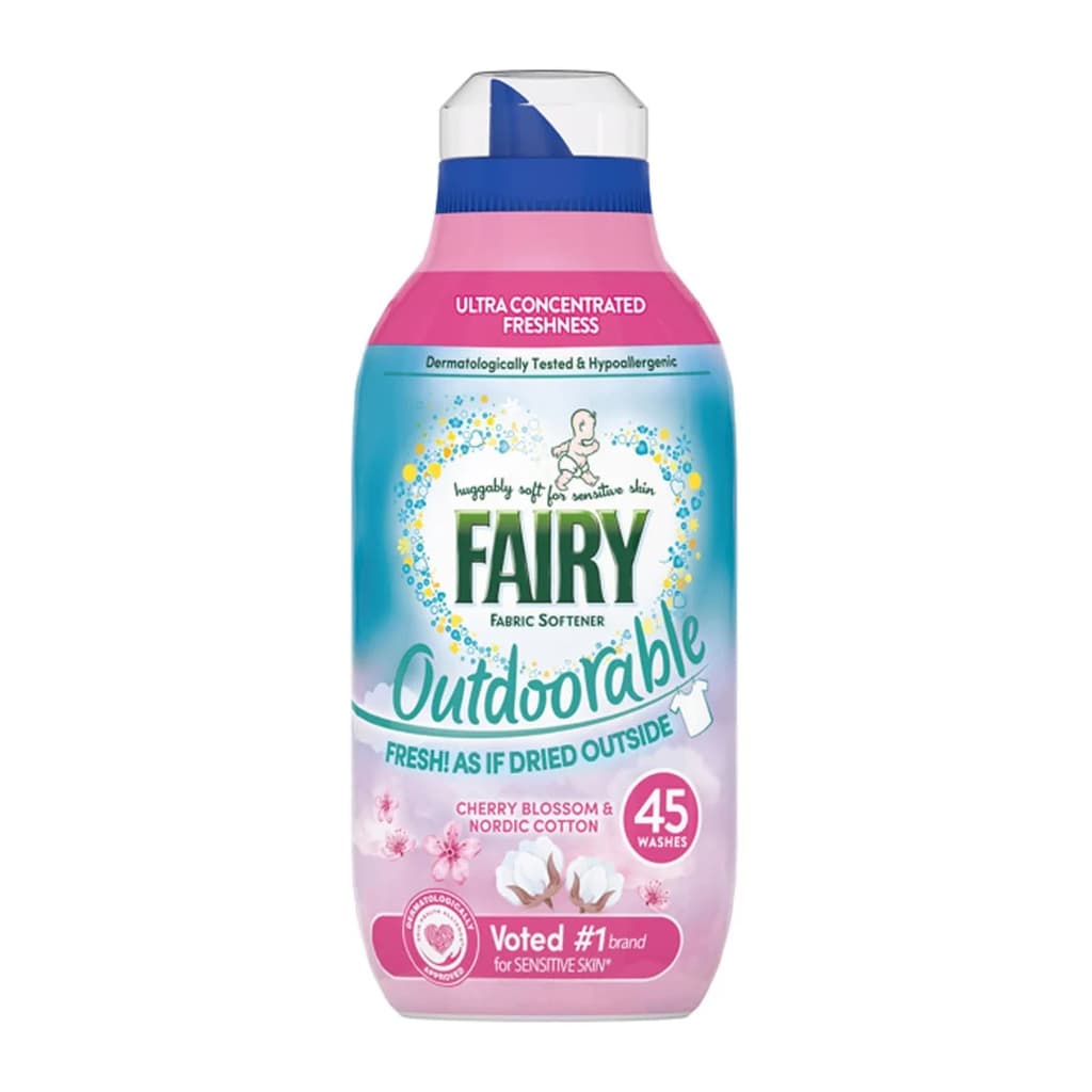 Fairy Outdoorable Cherry Blossom & Nordic Cotton ултраконцентриран хипоалергенен омекотител 630 мл за 45 пранета