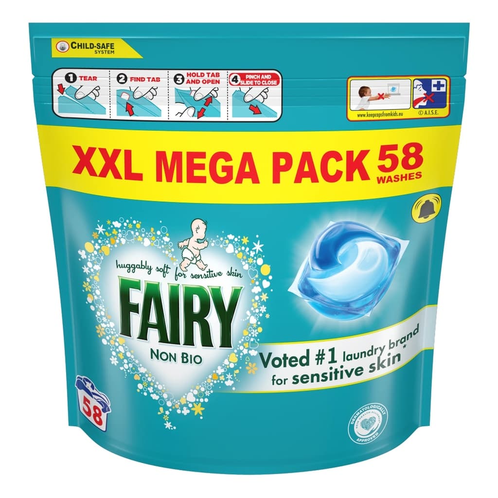 Fairy Non Bio PODS XXL – капсули за пране 58 пранета
