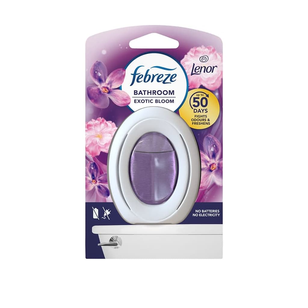 Febreze Bathroom Lenor Exotic Bloom ароматизатор за баня до 50 дни 7,5 мл