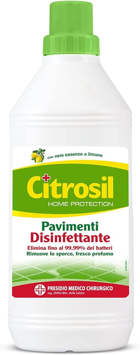 Citrosil Home Protection Disinfettante Pavimenti в опаковка, показваща предната страна с основна информация.