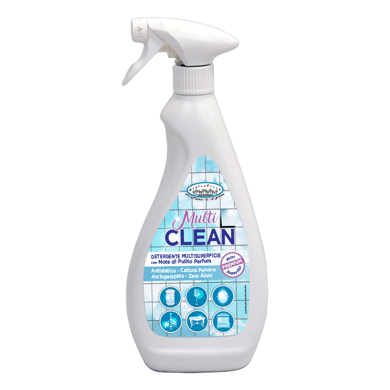 Multi Clean в опаковка, универсален почистващ препарат за различни повърхности.
