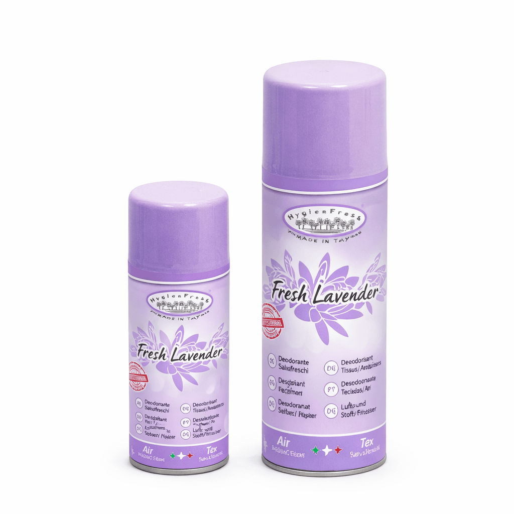Deospray Fresh Lavender избор от опаковки от 150 и 1400 мл, дезодориращ спрей с дълготраен аромат на свежа лавандула.