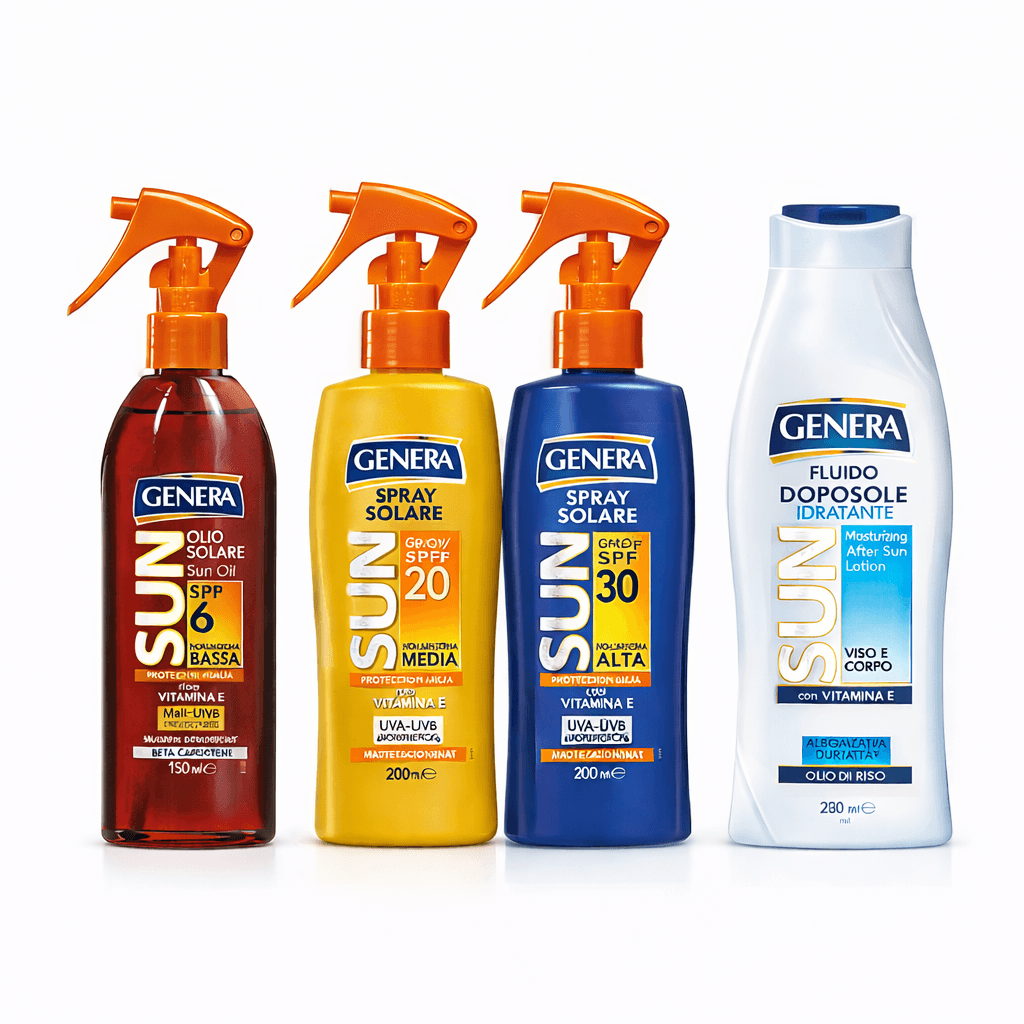 Genera SUN слънцезащитна серия – продукти за лице и тяло