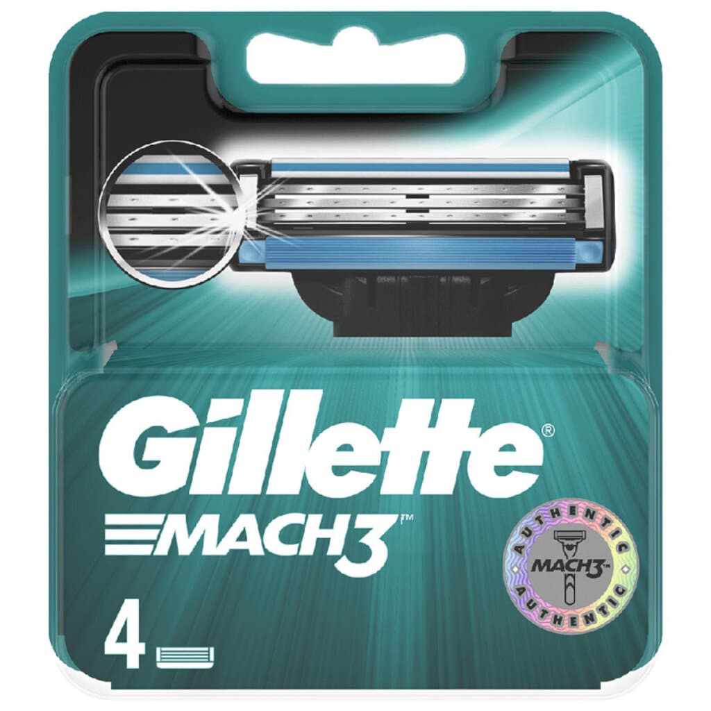 Резервни ножчета за бръснене Gillette MACH3 – 3 остриета за класическо и гладко бръснене.