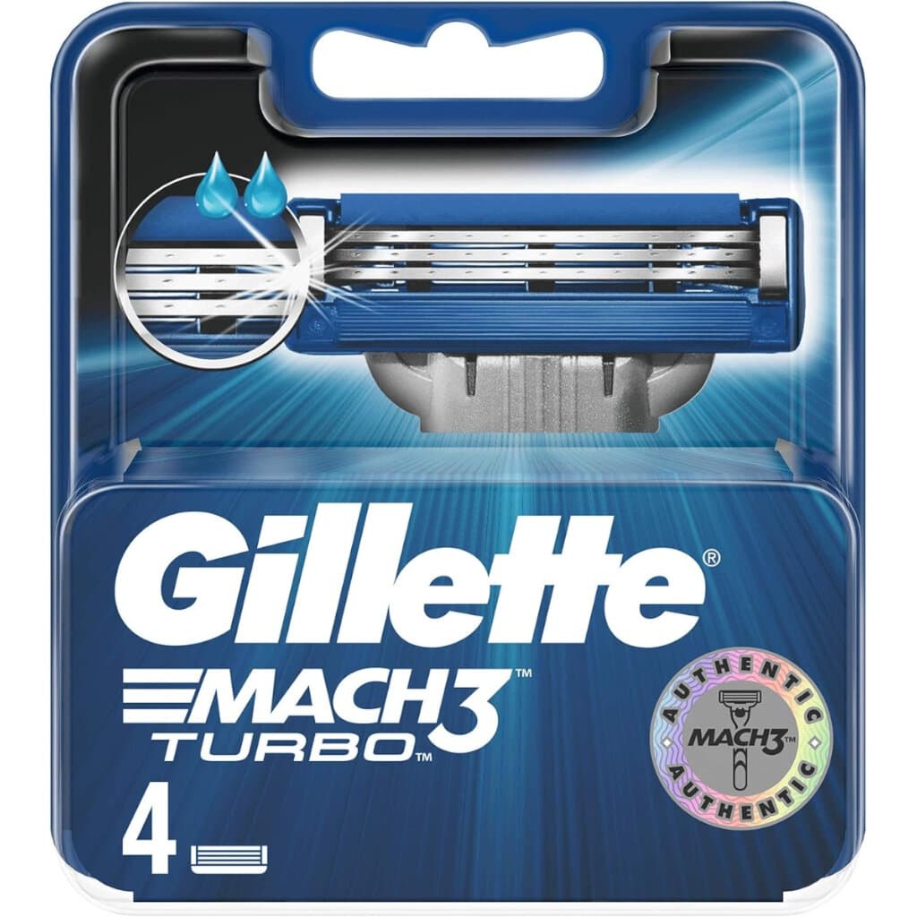 Gillette Mach3 Turbo Резервни ножчета – Опаковка от 4 броя