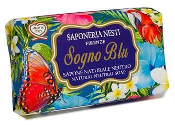 Nesti Dante – Натурален сапун "Sogno Blu" (Синя мечта), 125 гр – Преден изглед на опаковката.