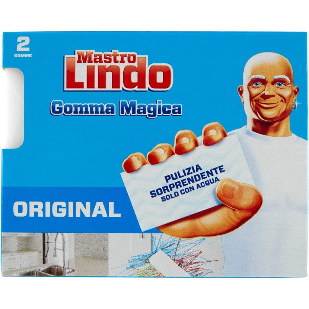 Опаковка на Mastro Lindo Gomma Magica с основна информация.
