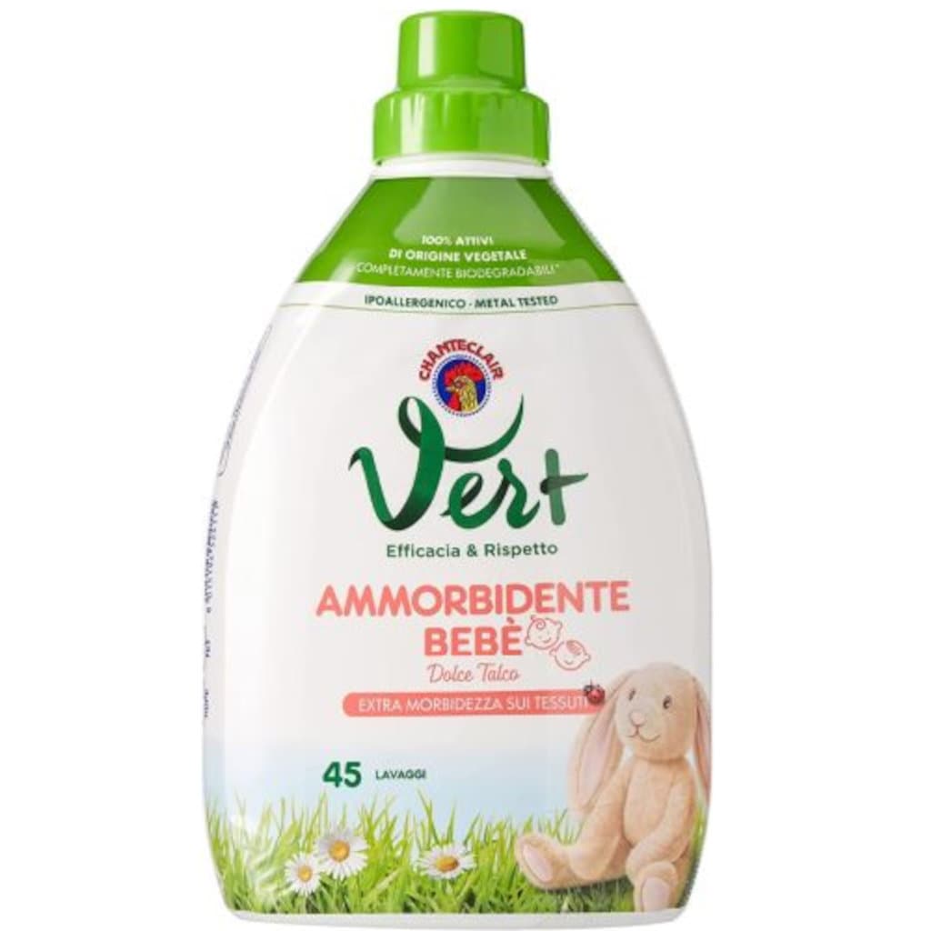 Омекотител Vert di Chanteclair Bebe Dolce Talco в опаковка, показваща предната страна с основна информация.